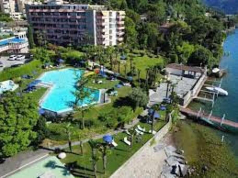 Luganersee, Pool, Strand, Parkplatz, Suite 204 Bissone Zewnętrze zdjęcie